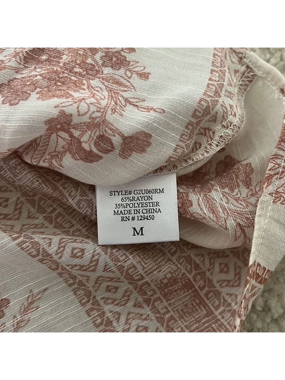 FRED DAVID Sheer Pink Tunic Top Rayon Blend - Picture 8 of 8